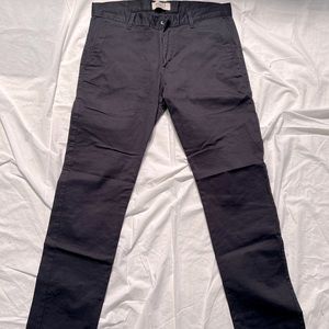 Naked & Famous Slim Chino. Navy. 34x32